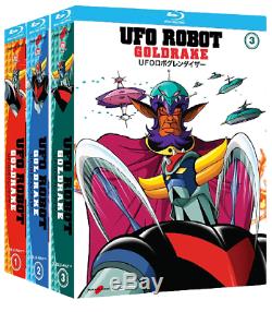 10 Blu Ray X 3 Boîte UFO Robot Goldorak de Go Nagai Collection Série Complet