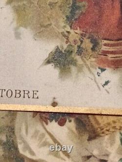 12 Chromo Galeries Rémoises Calendrier 1893 Reims Champagne Complet T B État