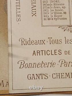 12 Chromo Galeries Rémoises Calendrier 1893 Reims Champagne Complet T B État