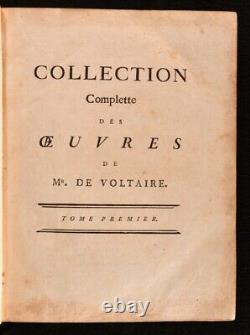 1768-77 30vols Collection Complette des Oeuvres de Volatire Illustrated First