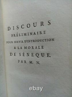 1782 MORALE de SENEQUE en 3 tomes (complet), Collection des moralistes anciens