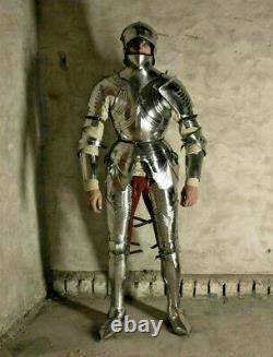 18GA Sca Jeu de Rôle Médiévale Complet Corps Gothique Armor Suit Avec Et / Gant