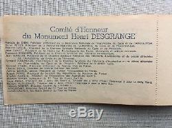 1949, TOUR DE FRANCE GALIBIER Souscription Monument DESGRANGE COMPLET 10 TICKETS