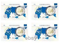 2022 présidence française de l Europe Collection complète 4 coincards -hommage à