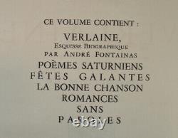 8 vol. Oeuvres complètes Paul Verlaine, illust. B. Mahn, Librairie de France