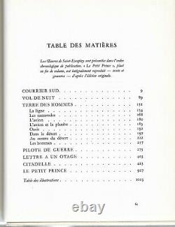 A. De SAINT EXUPERY Oeuvres complètes cartonnage Bonet NRF 1950