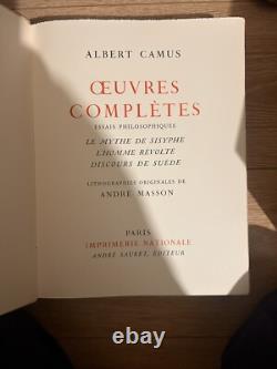 Albert Camus CARNETS. Ouvres Complètes- André Sauret Éditeur