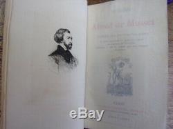 Alfred de Musset. Ouvres complètes 10/10 Reliures de Bordes. Ed. Lemerre 1876