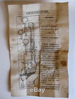 Amygdalotome de Maisonneuve par Charrière complet dans sa boite chirurgie 1870
