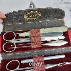 Ancien Coffret Trousse Nécessaire De Chirurgien Médecin Instruments Complets