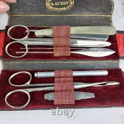 Ancien Coffret Trousse Nécessaire De Chirurgien Médecin Instruments Complets