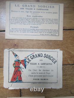 Ancien Divination Le Grand Sorcier Des Villes Et Campagnes Complet Cartes Jeu