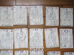 Ancien Divination Tarot Complet Cartes Jeu Des Princes Et Des Vilains