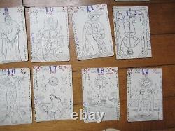 Ancien Divination Tarot Complet Cartes Jeu Des Princes Et Des Vilains