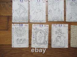 Ancien Divination Tarot Complet Cartes Jeu Des Princes Et Des Vilains