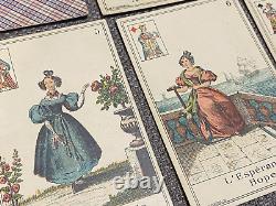 Ancien jeu de cartes, LE LIVRE DU DESTIN 1890 GRIMAUD, Tarot, oracle COMPLET