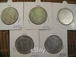 Argent Sup Collection Complete Des 100 Francs Commemoratives+pantheon 1982/83/84