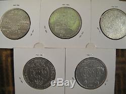 Argent Sup Collection Complete Des 100 Francs Commemoratives+pantheon 1982/83/84