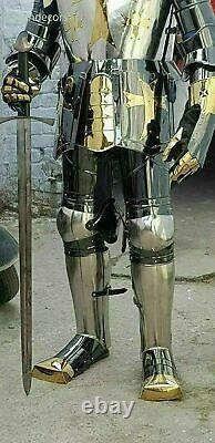 Armure complète de chevalier médiéval pour le costume d'armure portable de