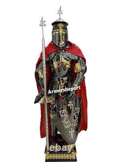 Armure de chevalier médiéval Costume d'armure Armure complète en acier