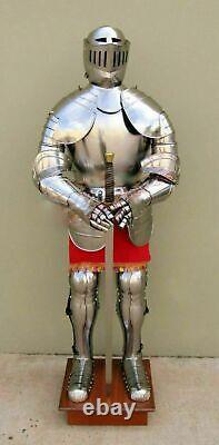 Armure de chevalier médiéval vintage Crusader Suit Armure complète avec