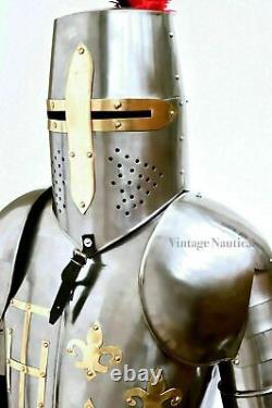Armure de costume de chevalier médiéval Costume d'armure complète de combat