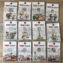 Asterix 12 Pieces Complete Monnaie De Paris Uderzo Goscinny Valeurs Republique