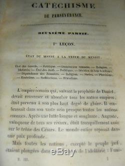 BELLE COLLECTION COMPLETE DE 8 OUVRAGES DU XIXème SIECLE SUR LE CATECHISME