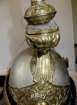 Beau casque de Cuirassier modèle 1872-74, Troupe, matriculé, complet bien jus