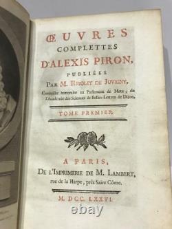Belle Collection Theatre Oeuvres Complètes Alexis Piron Rigoley De Juvigny 1776