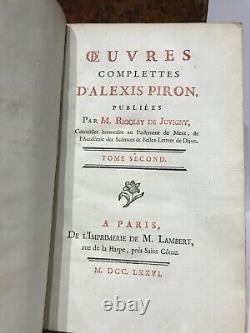 Belle Collection Theatre Oeuvres Complètes Alexis Piron Rigoley De Juvigny 1776