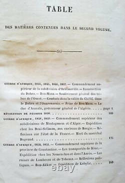 C1 ARMEE D AFRIQUE Lettres du MARECHAL de SAINT ARNAUD Complet 2 Tomes 1855