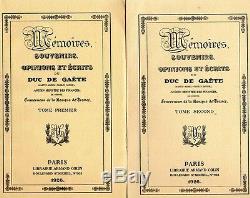 C1 NAPOLEON Memoires de GAUDIN Duc de GAETE Ministre des FINANCES Complet 3 vol