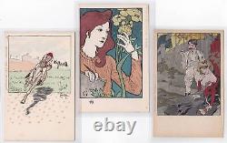 COLLECTION DES CENT série complète de 10 cpa avec la pochette dont Mucha
