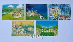 Carte Postale Pokémon 1999 Keiko Fukuyama Art Set B Complet Japonais Vintage