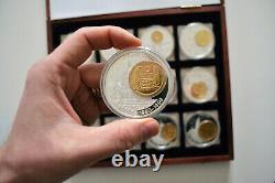 Coffret collection complet 12 Médailles Histoire de la monnaie Française