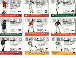 Collection 2002 Upper Deck Minor League Signature-COMPLET Lot de 34 RÉDUIT