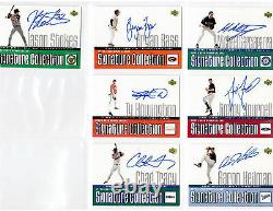 Collection 2002 Upper Deck Minor League Signature-COMPLET Lot de 34 RÉDUIT