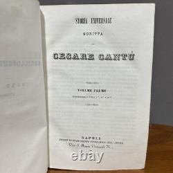 Collection Complète De La Histoire Universelle De Cesare Cantù Naples 1847