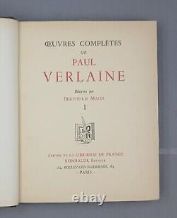 Collection Complète des Ouvres de Paul Verlaine Édition 1938 illustrée par Ber