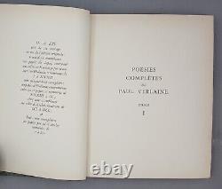 Collection Complète des Ouvres de Paul Verlaine Édition 1938 illustrée par Ber