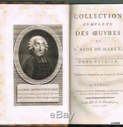 Collection Completes Des Uvres De L'abbé De Mably 15 Vol 1794 Bel Exemplaire