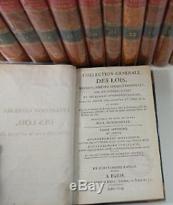 Collection Générale des Lois, Décrets, Arrêtés de 1789 à 1819 32 volumes COMPLET