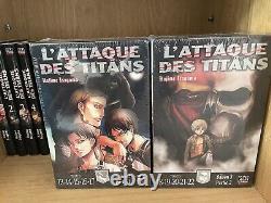 Collection complète 34 Mangas L'attaque des titans NEUVE, dont 3 coffrets