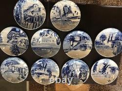 Collection complète de 12 assiettes Delfts Série 5 les mois de l'année