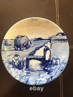 Collection complète de 12 assiettes Delfts Série 5 les mois de l'année