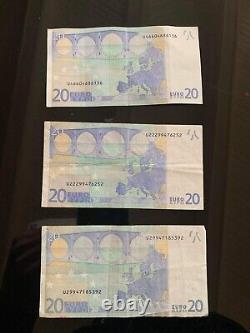 Collection complète de billets 20 euro 2002