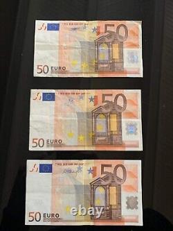 Collection complète de billets 50 euro 2002