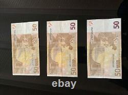 Collection complète de billets 50 euro 2002