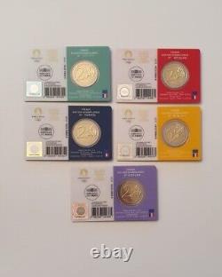 Collection complète des Monnaies de 2 des JO de Paris 2024 Millésime 2021
